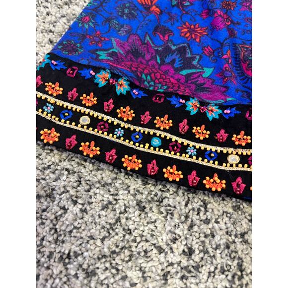 Soft Surroundings Tamuri‎ Tunic, Women's XS Beaded Vibrant Hippie Boho Fun - Picture 12 of 13